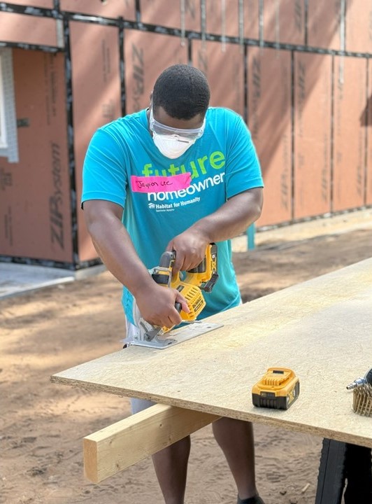 Jaylon on job site